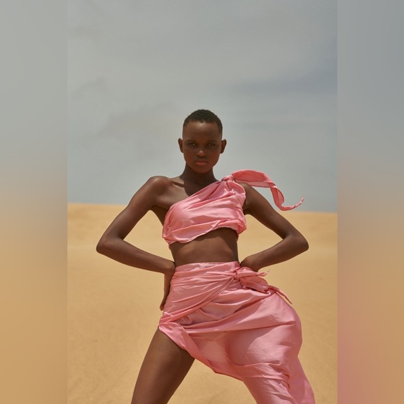 NWT Baobab Marea Set Rose Pink Midi Dress - Picture 3 of 11